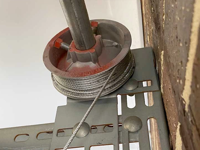 Depois: roletes novos instalados